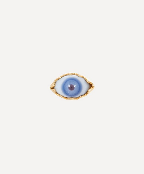 Grainne Morton - Gold-Plated Glass Eye Single Stud Earring image number null
