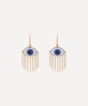 Grainne Morton - Gold-Plated Mae West Glass Eye Drop Earrings image number 0