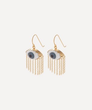 Grainne Morton - Gold-Plated Mae West Glass Eye Drop Earrings image number 0