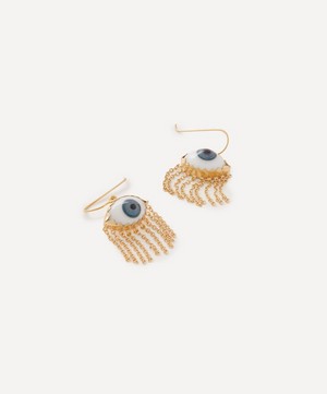 Grainne Morton - Gold-Plated Mae West Glass Eye Drop Earrings image number 2