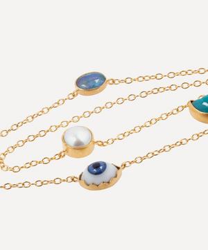 Grainne Morton - Gold-Plated Multi-Stone Five Mini Charm Necklace image number 2