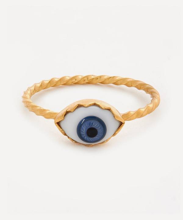 Grainne Morton - Gold-Plated Glass Eye Ring