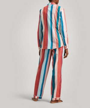 Desmond & Dempsey - The Stripe-Print Long Pyjama Set image number 3