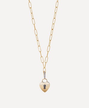Annoushka - 18ct Gold Diamond Love Heart Lock Charm image number 1