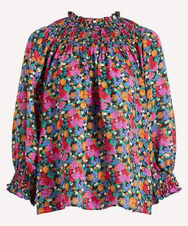 RIXO - Polly Floral Smocked Top image number null