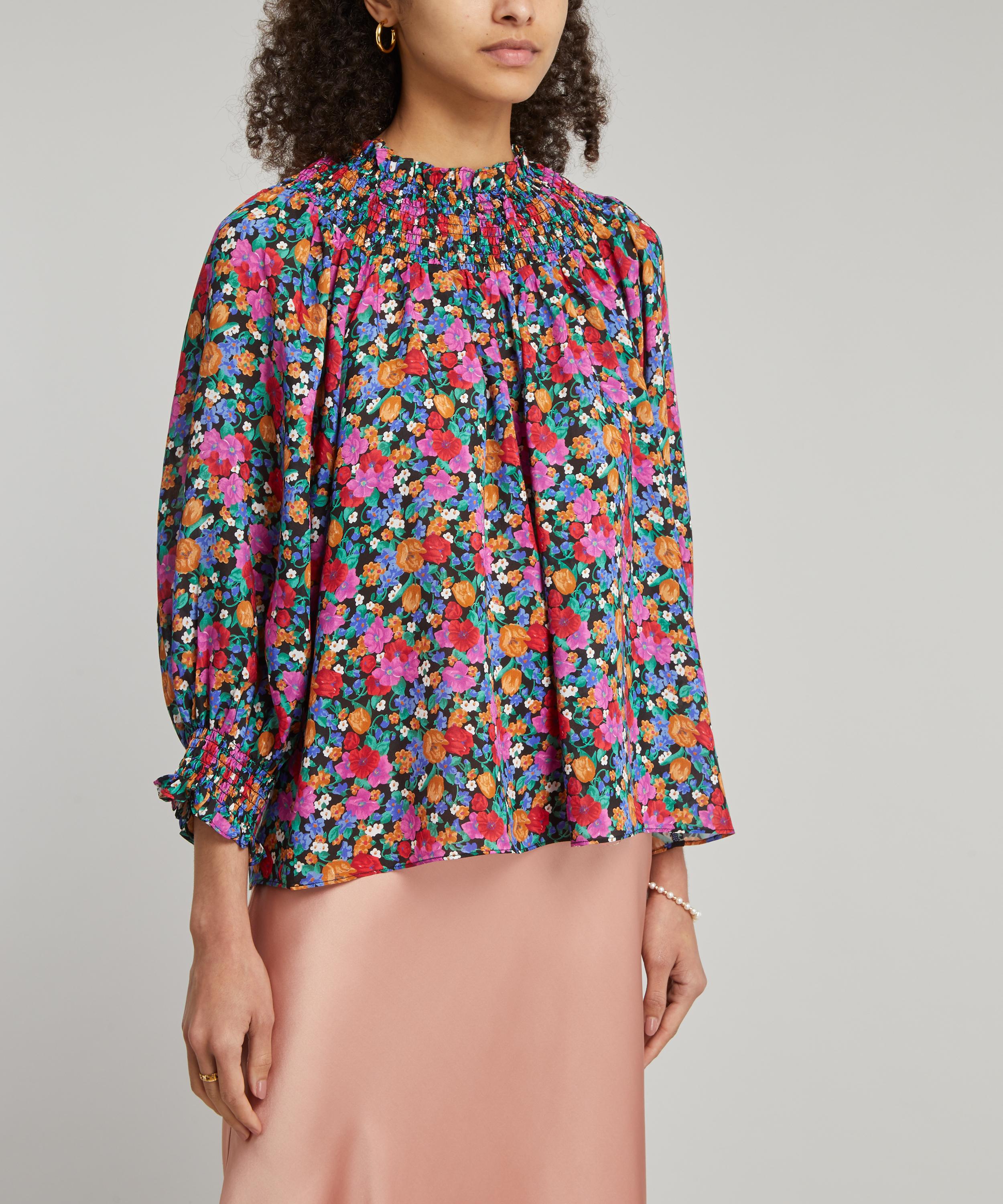 RIXO - Polly Floral Smocked Top image number 1