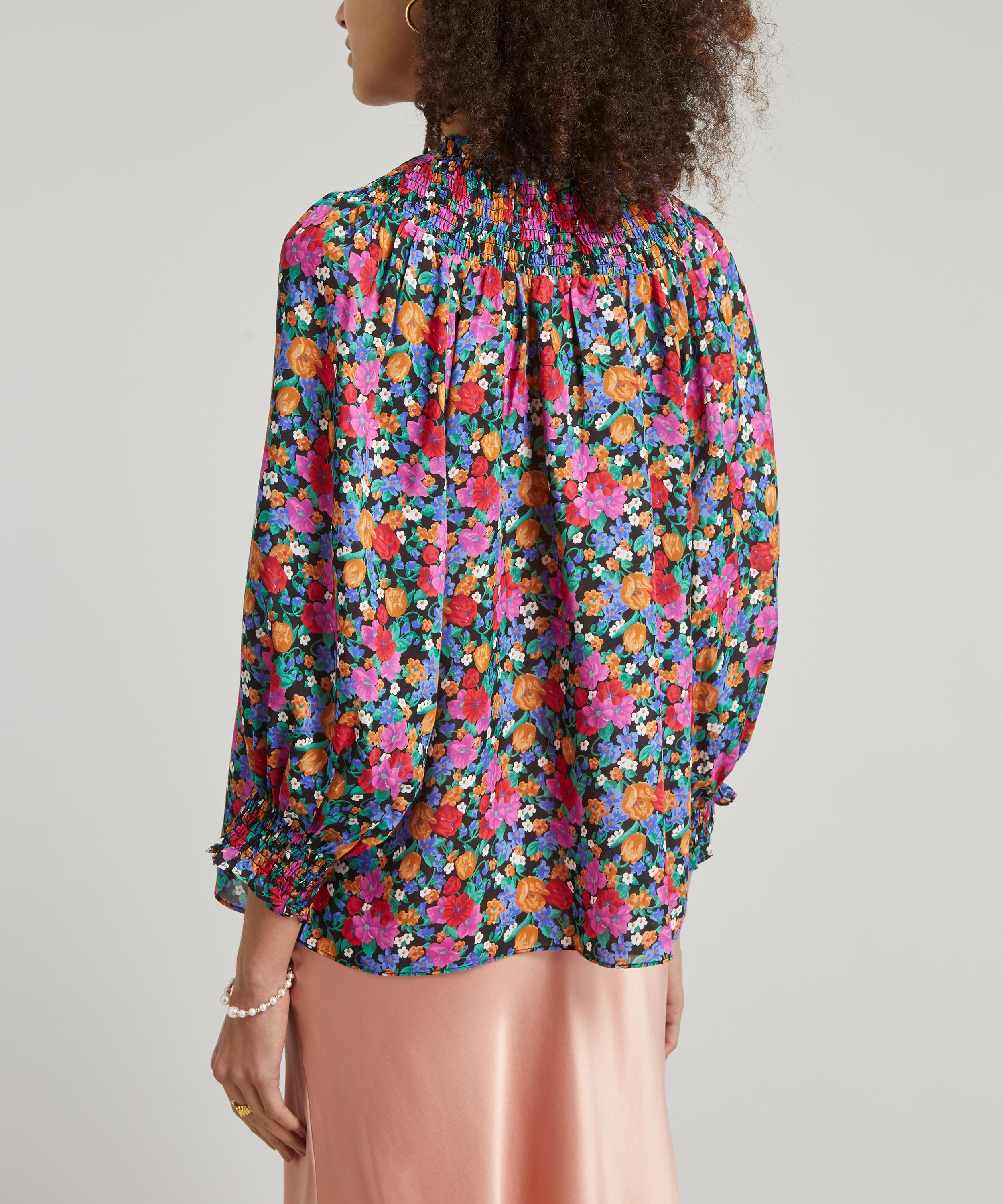 RIXO - Polly Floral Smocked Top image number 3