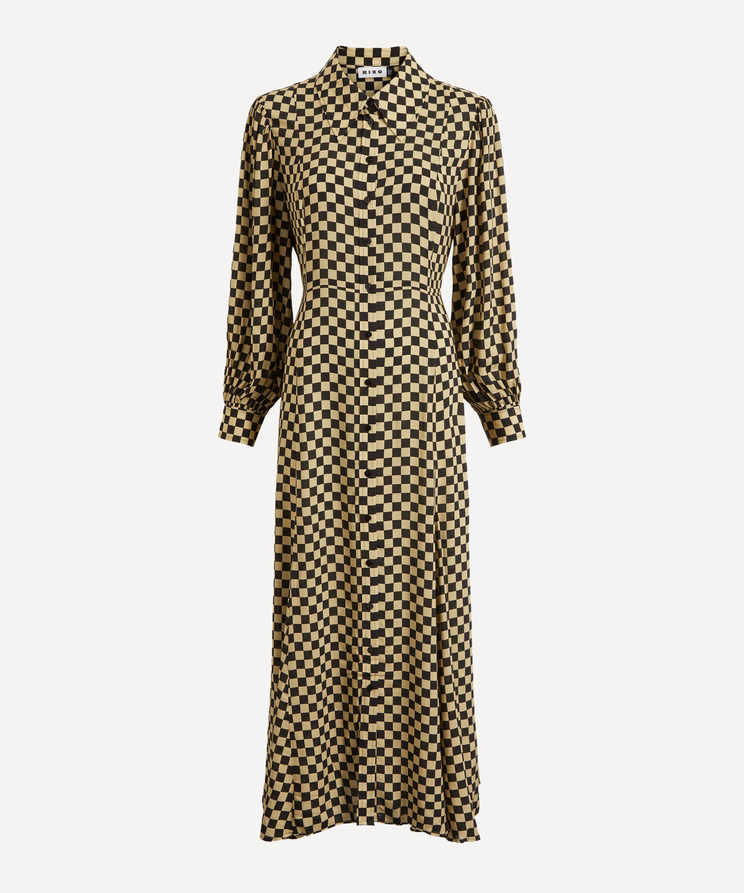 RIXO Maddison Checkerboard Maxi Dress | Liberty
