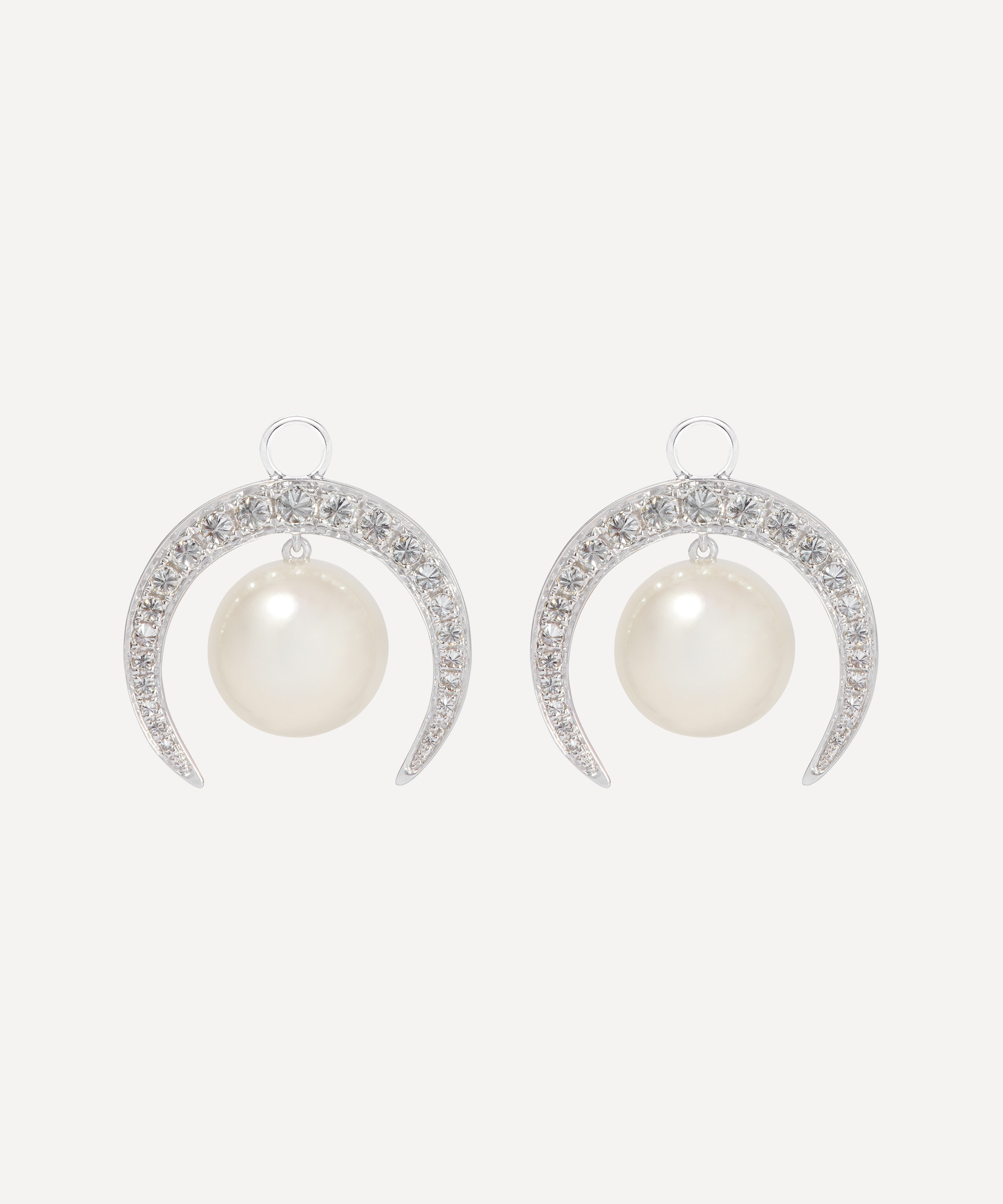 Annoushka - 18ct White Gold Diamond and Pearl Earring Drops image number null