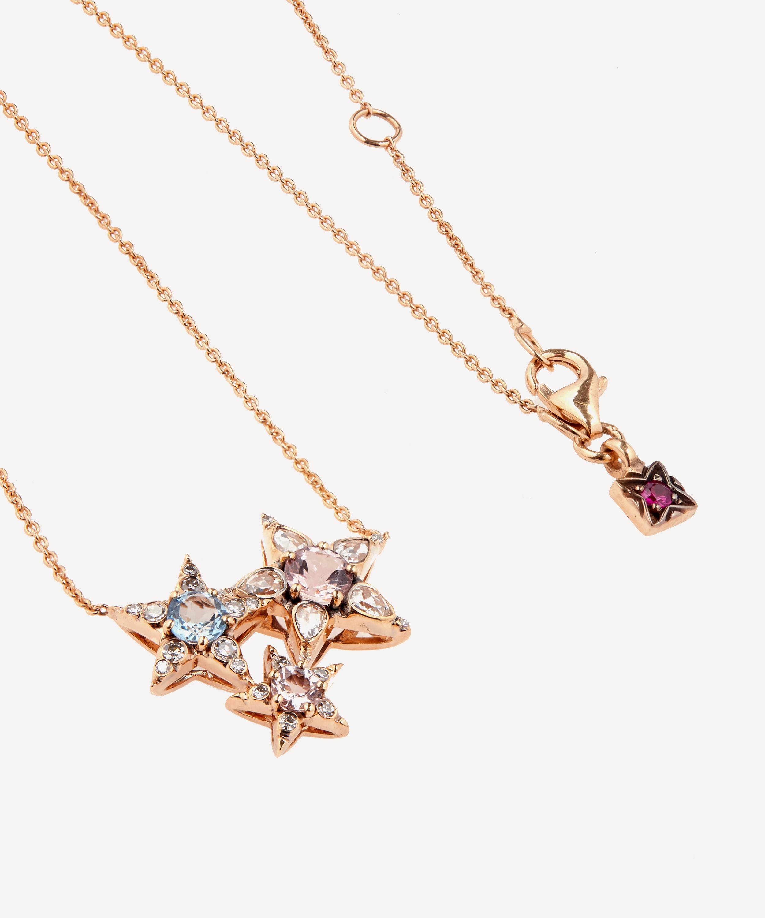 Selim Mouzannar 18ct Rose Gold Istanbul Multi-Stone Star Cluster ...