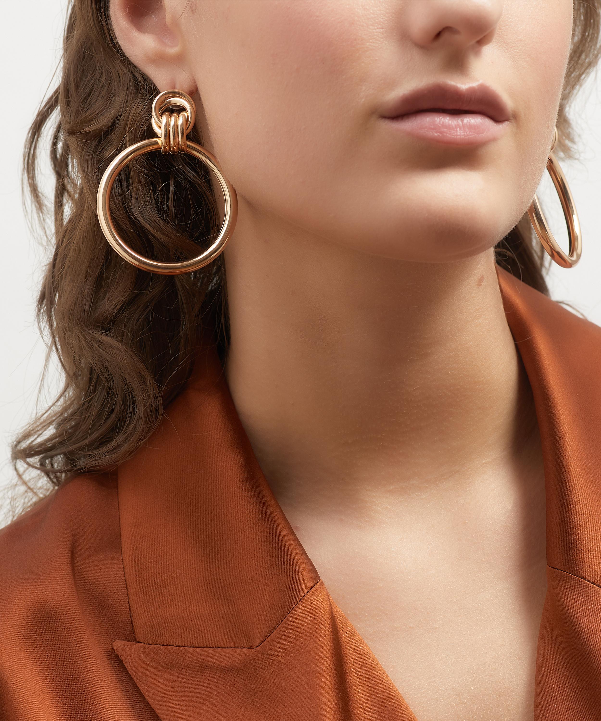 Gold Plated Large Love Knot Door Knocker Drop Earrings Liberty