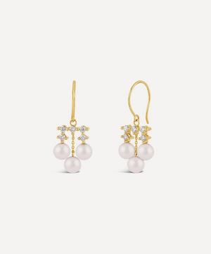 Dinny Hall - 14ct Gold Shuga Pearl and Multi Diamond Chandelier Drop Earrings image number 0