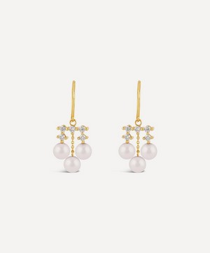 Dinny Hall - 14ct Gold Shuga Pearl and Multi Diamond Chandelier Drop Earrings image number 2