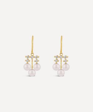 Dinny Hall - 14ct Gold Shuga Pearl and Multi Diamond Chandelier Drop Earrings image number 2