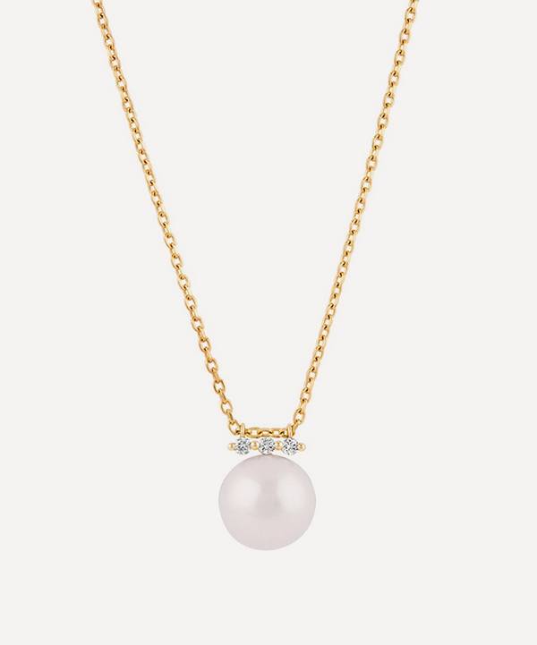 Dinny Hall 14ct Gold Shuga Large Pearl and Diamond Pendant Necklace ...