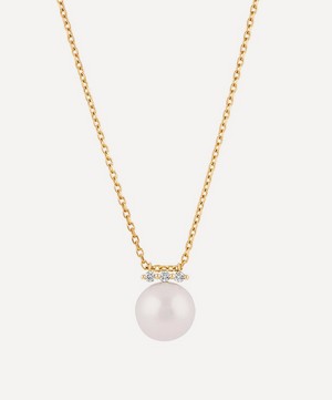 Dinny Hall - 14ct Gold Shuga Large Pearl and Diamond Pendant Necklace image number 0
