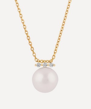 Dinny Hall - 14ct Gold Shuga Large Pearl and Diamond Pendant Necklace image number 2