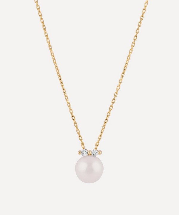 Dinny Hall - 14ct Gold Shuga Pearl and Diamond Pendant Necklace image number null