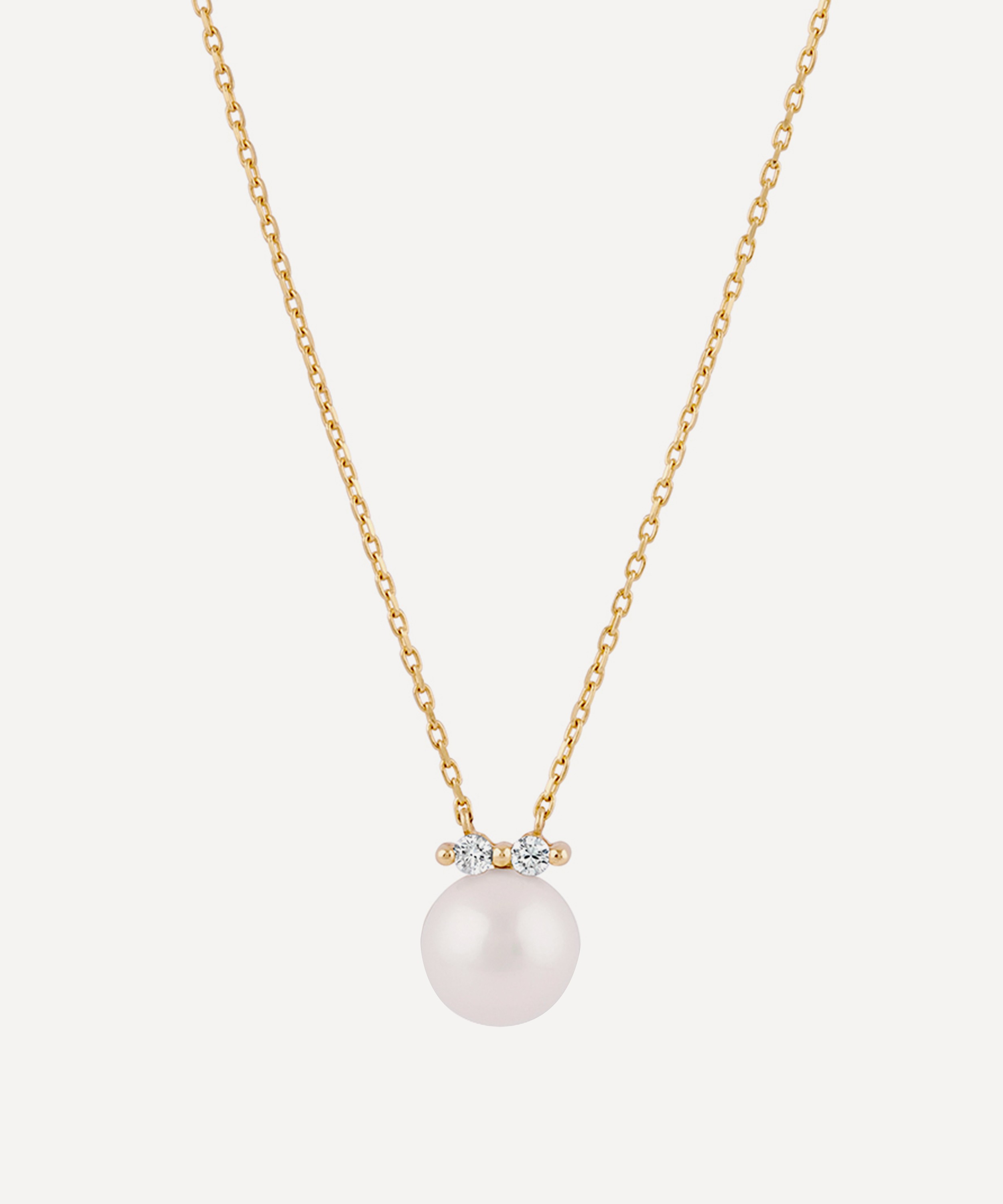 Dinny Hall - 14ct Gold Shuga Pearl and Diamond Pendant Necklace image number 0