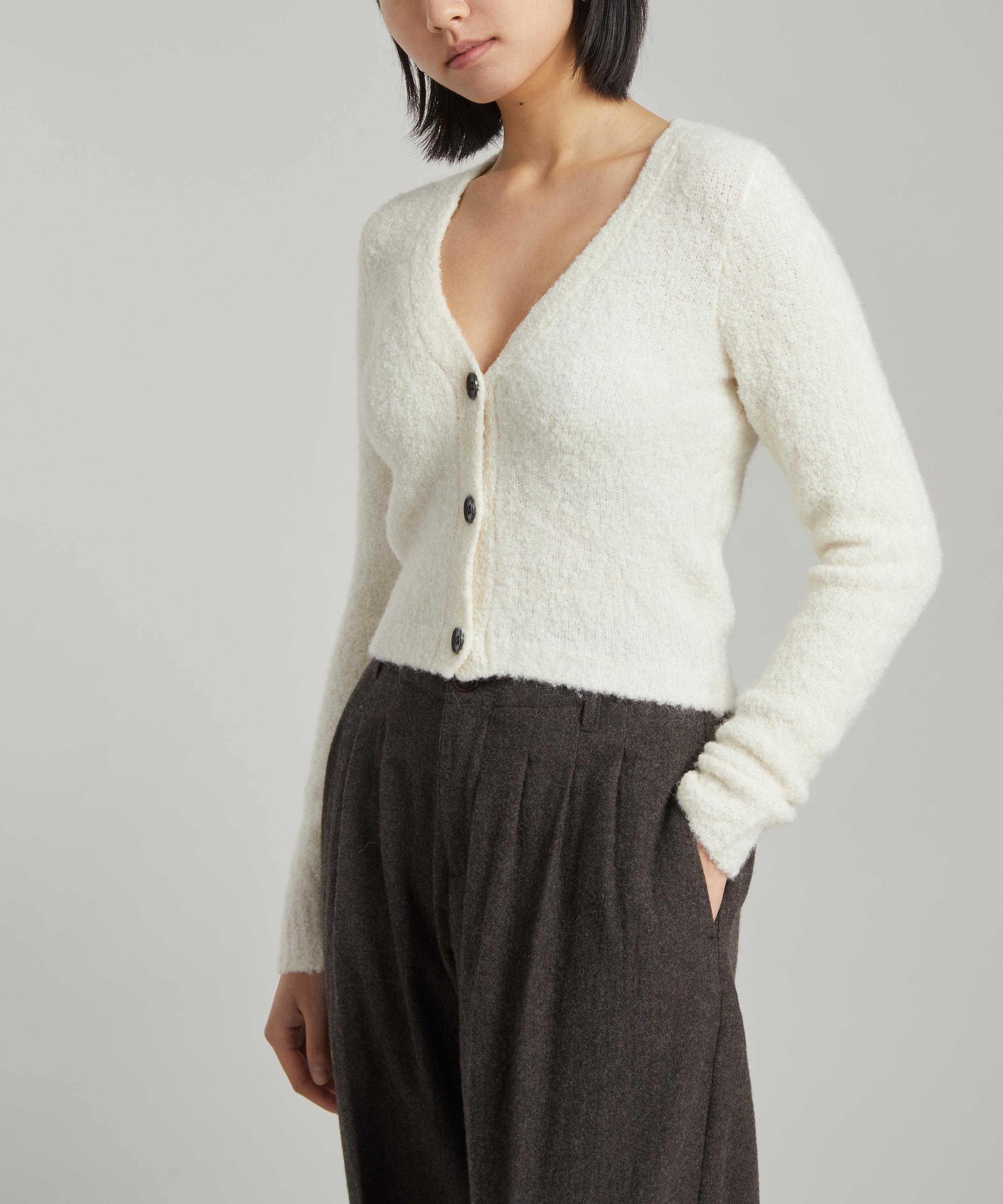 Frame Fuzzy Shrunken Cardigan