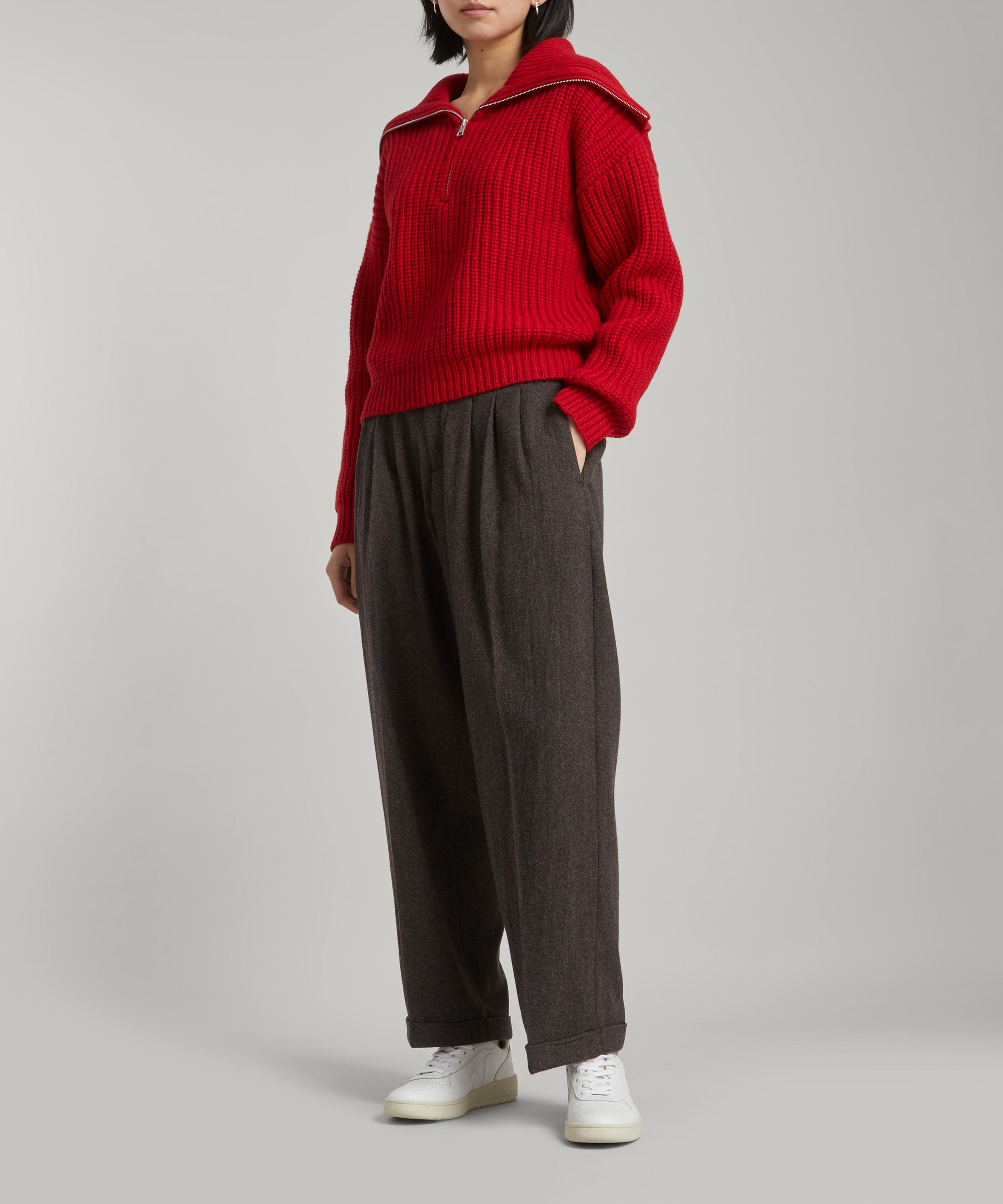 Frame - Half Zip Ribbed Sweater image number 2