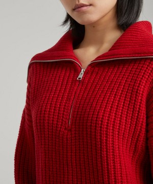 Frame - Half Zip Ribbed Sweater image number 4