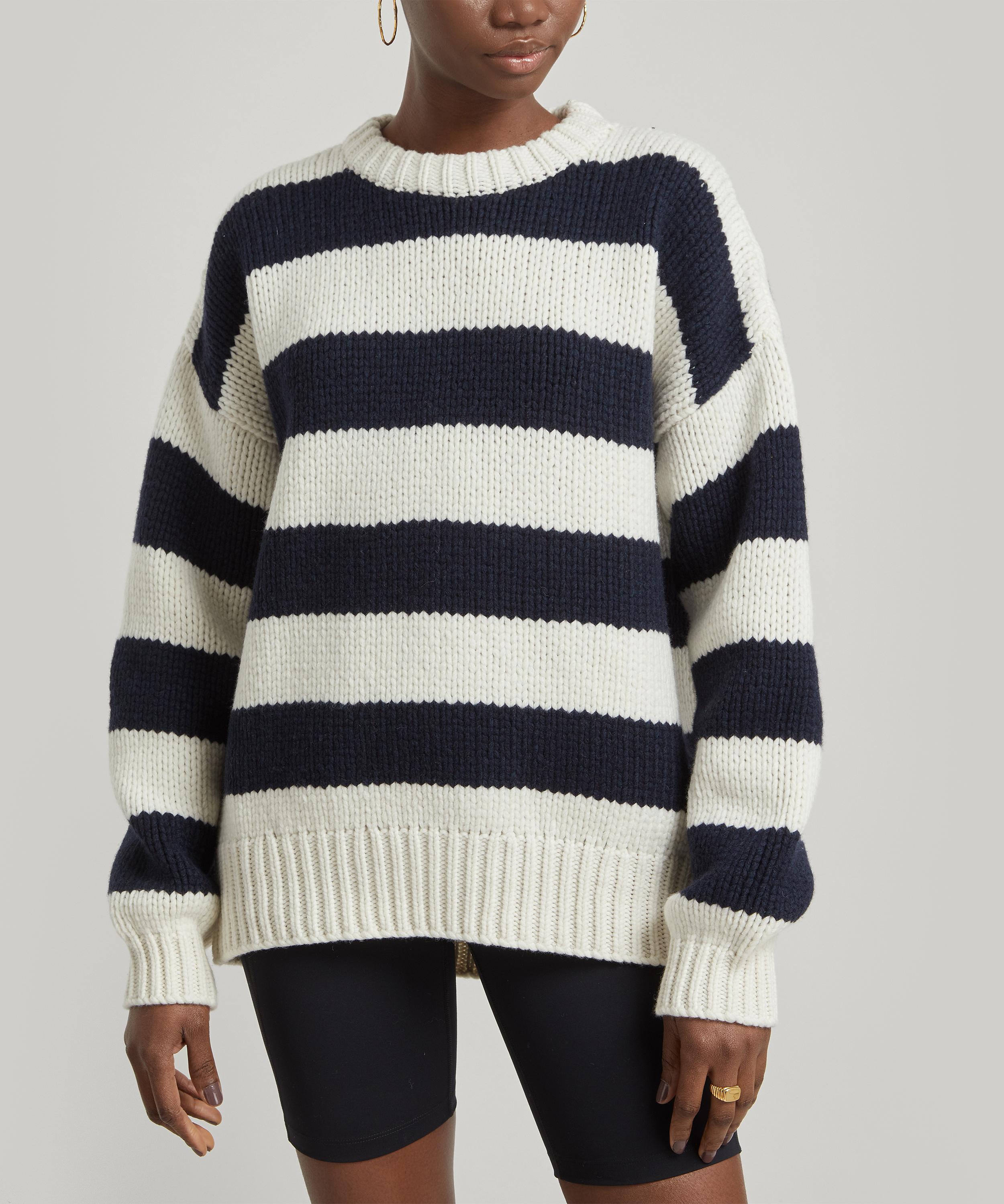 Oversized striped outlet sweater