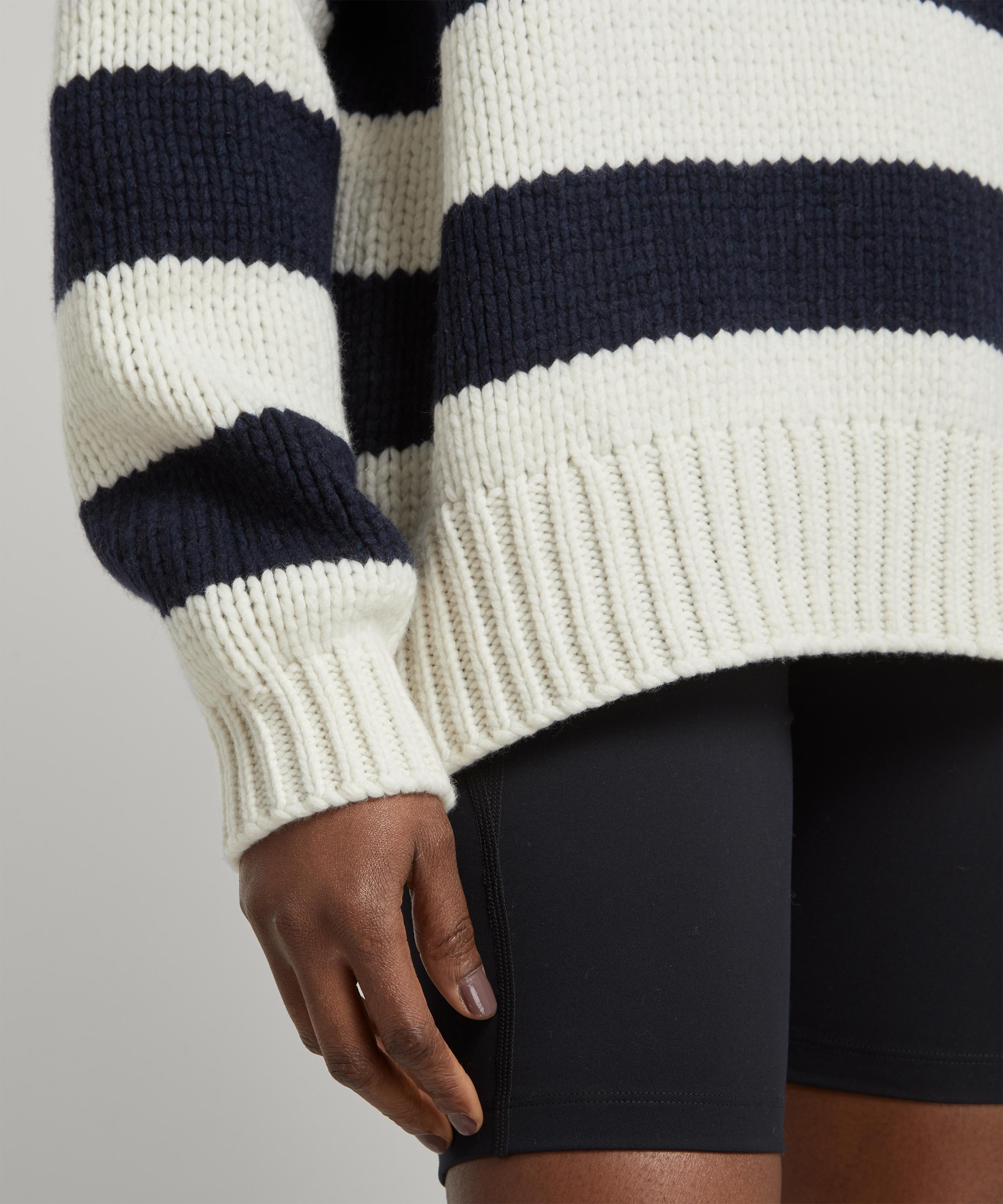 Knitwear  Womens COS OVERSIZED STRIPE SWEATER NAVY / OFF-WHITE ~ Theatre  Collective