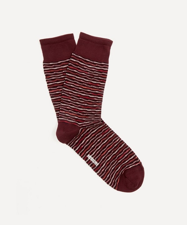 Missoni - Tonal Stripe Cotton-Blend Socks image number null