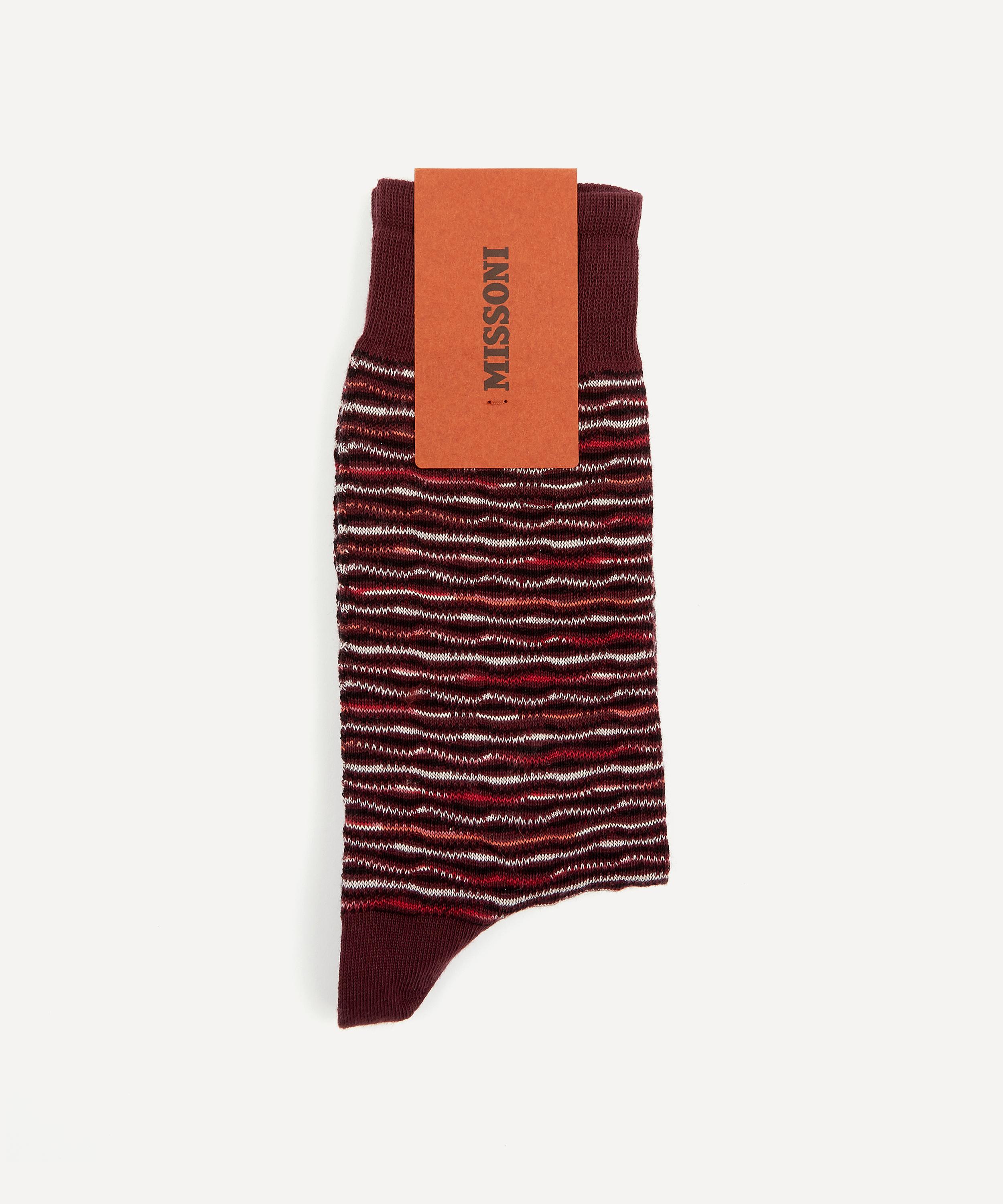Missoni - Tonal Stripe Cotton-Blend Socks image number 1