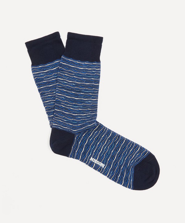 Missoni - Tonal Stripe Cotton-Blend Socks image number null