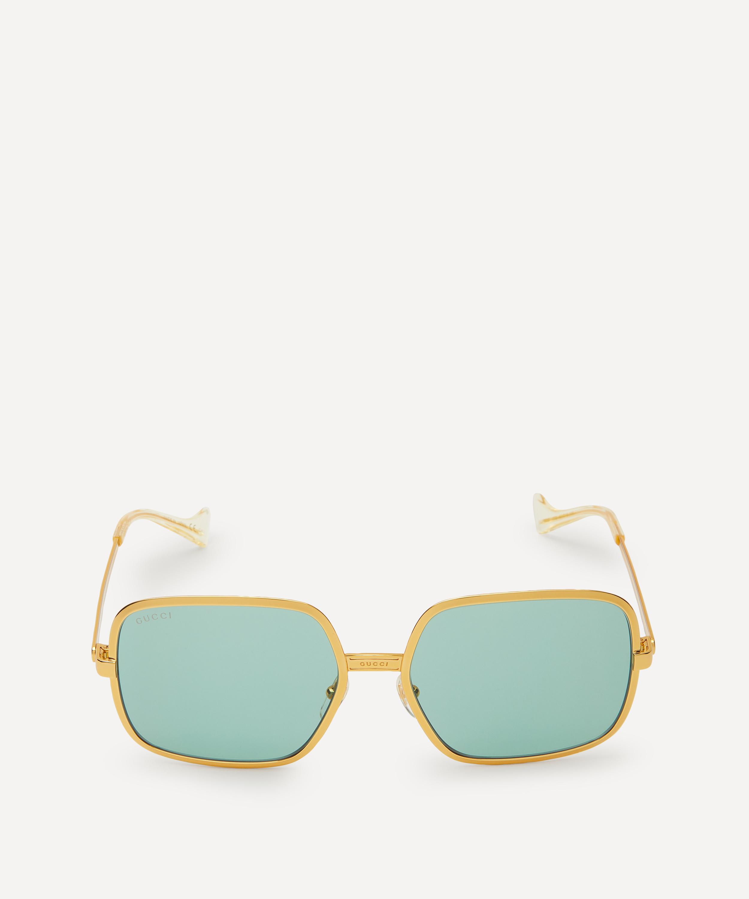 Gucci - Oversized Square-Frame Metal Sunglasses image number 0