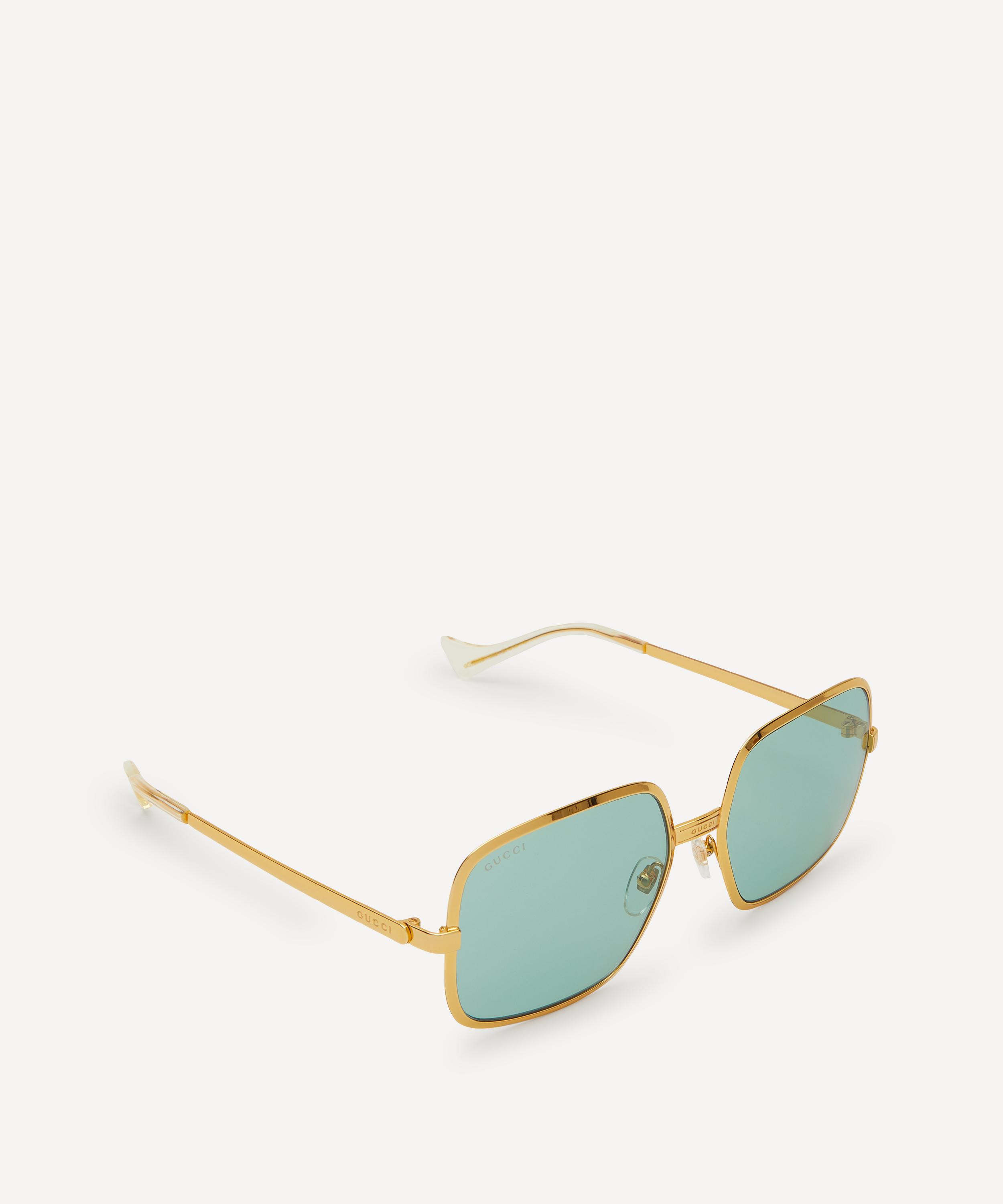 Gucci - Oversized Square-Frame Metal Sunglasses image number 1