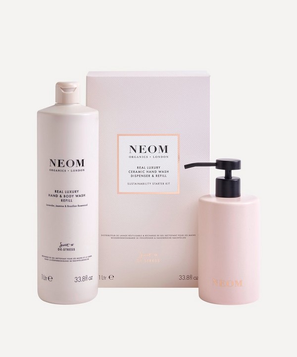 NEOM Organics - Real Luxury Hand & Body Wash Refill and Ceramic Dispenser 1L