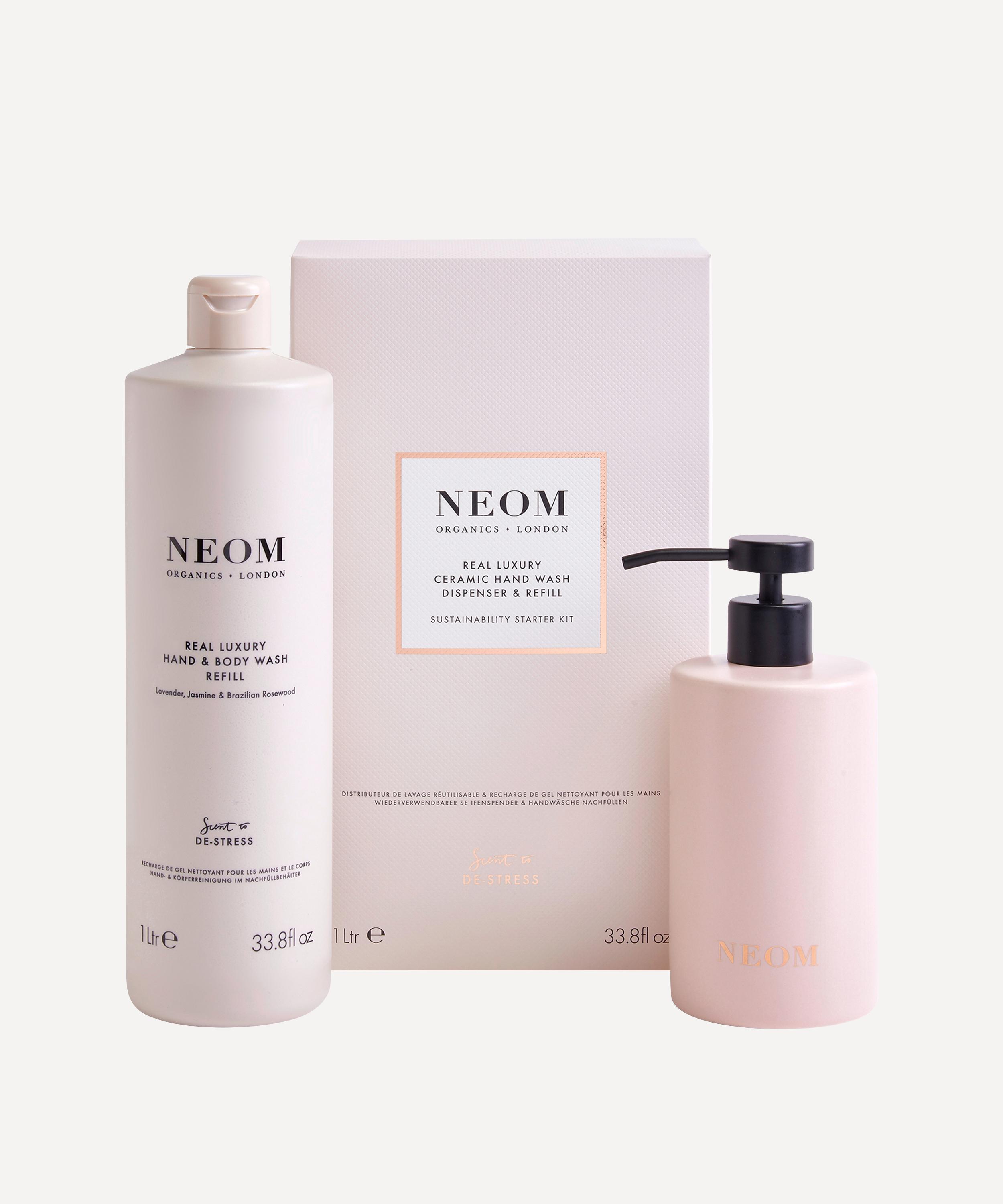 NEOM Organics - Real Luxury Hand & Body Wash Refill and Ceramic Dispenser 1L image number 0