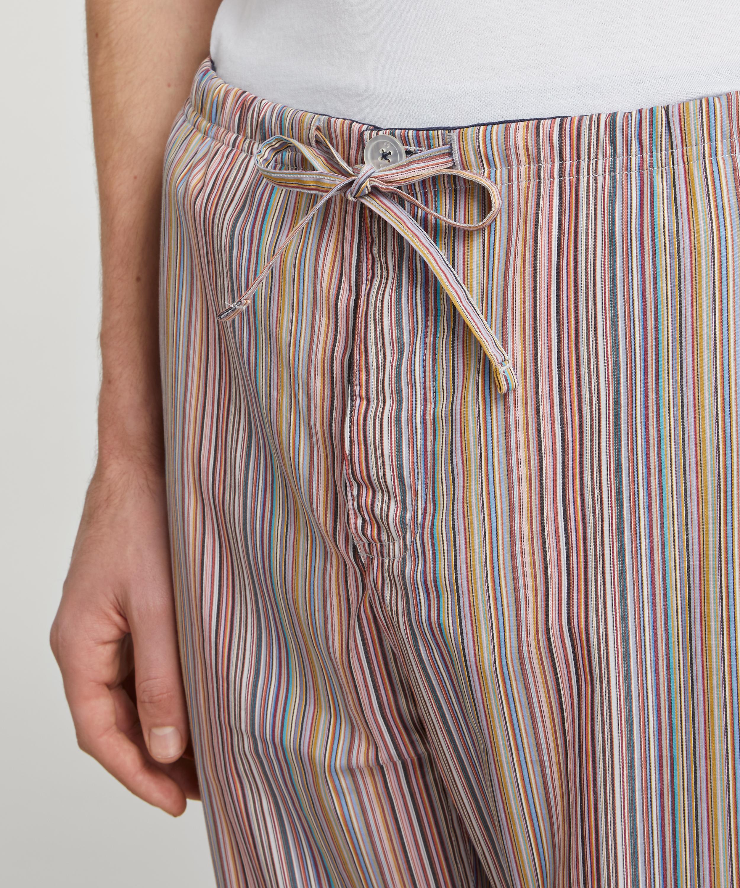 Print Signature stripe cotton pyjama trousers