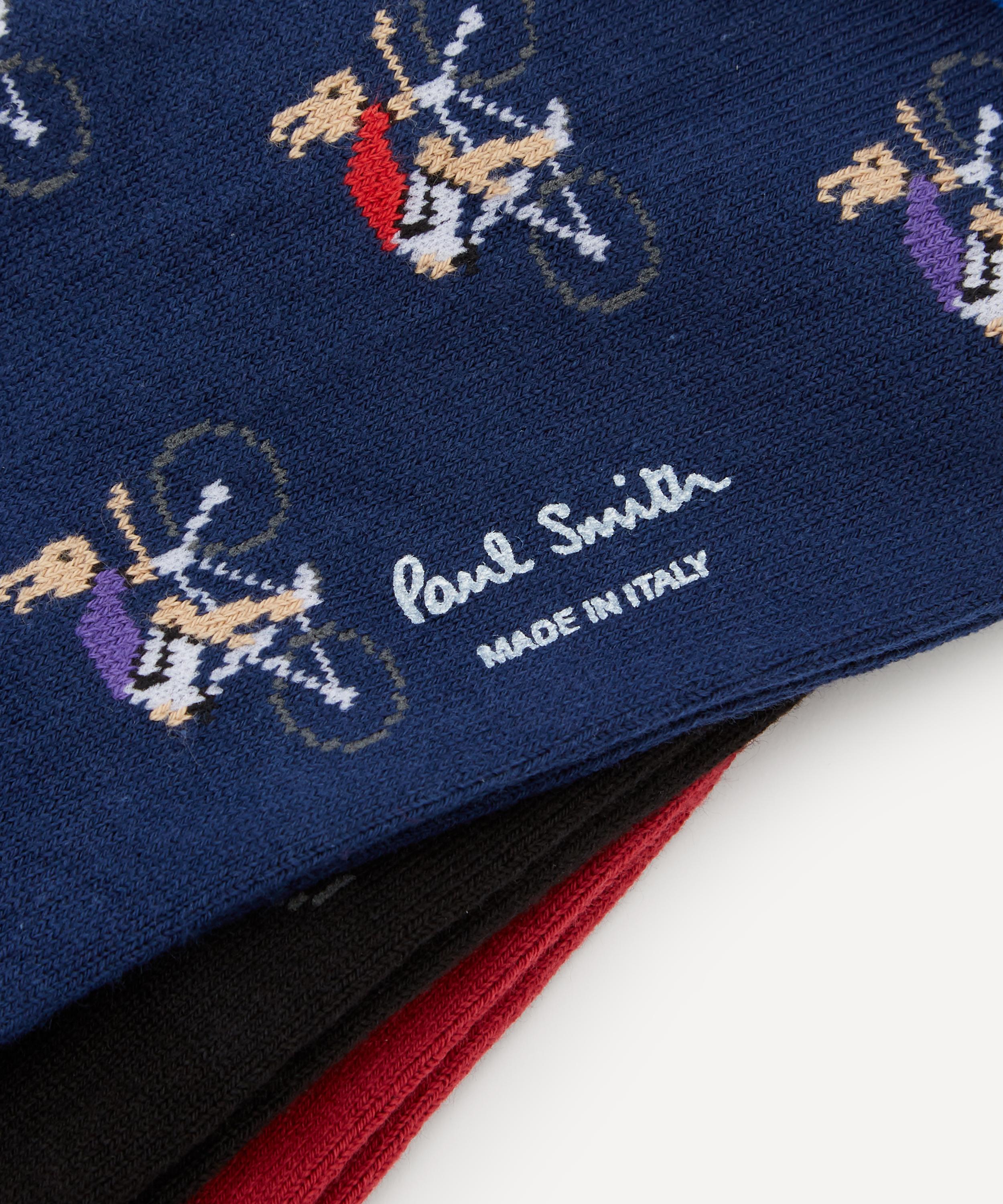 Paul Smith - Cycling Rabbits Motif Socks Pack of Three image number 3