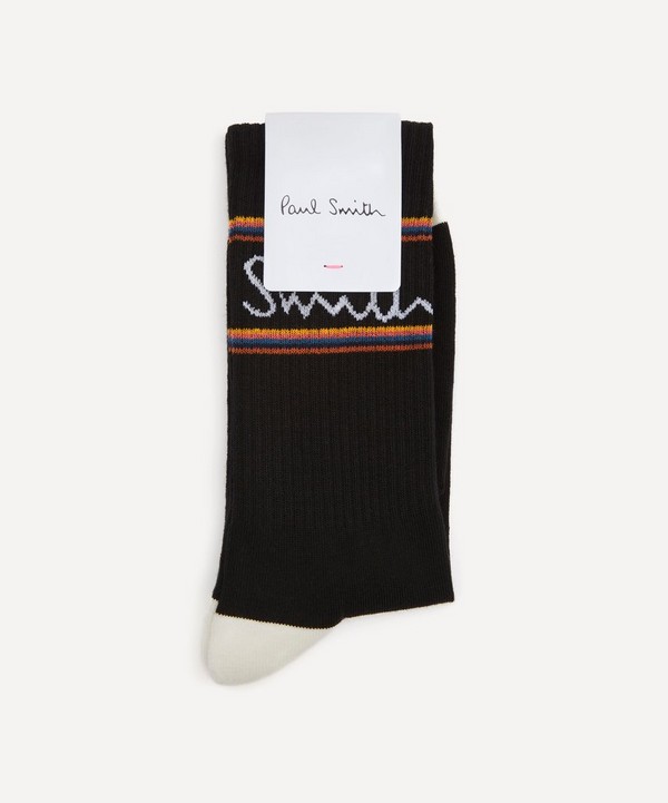 Paul Smith - Signature Logo Ribbed Socks image number null