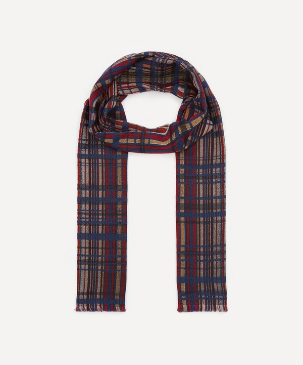 Paul Smith - Multi Check Wool Scarf image number null