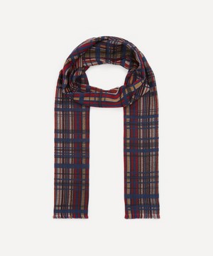 Paul Smith - Multi Check Wool Scarf image number 0