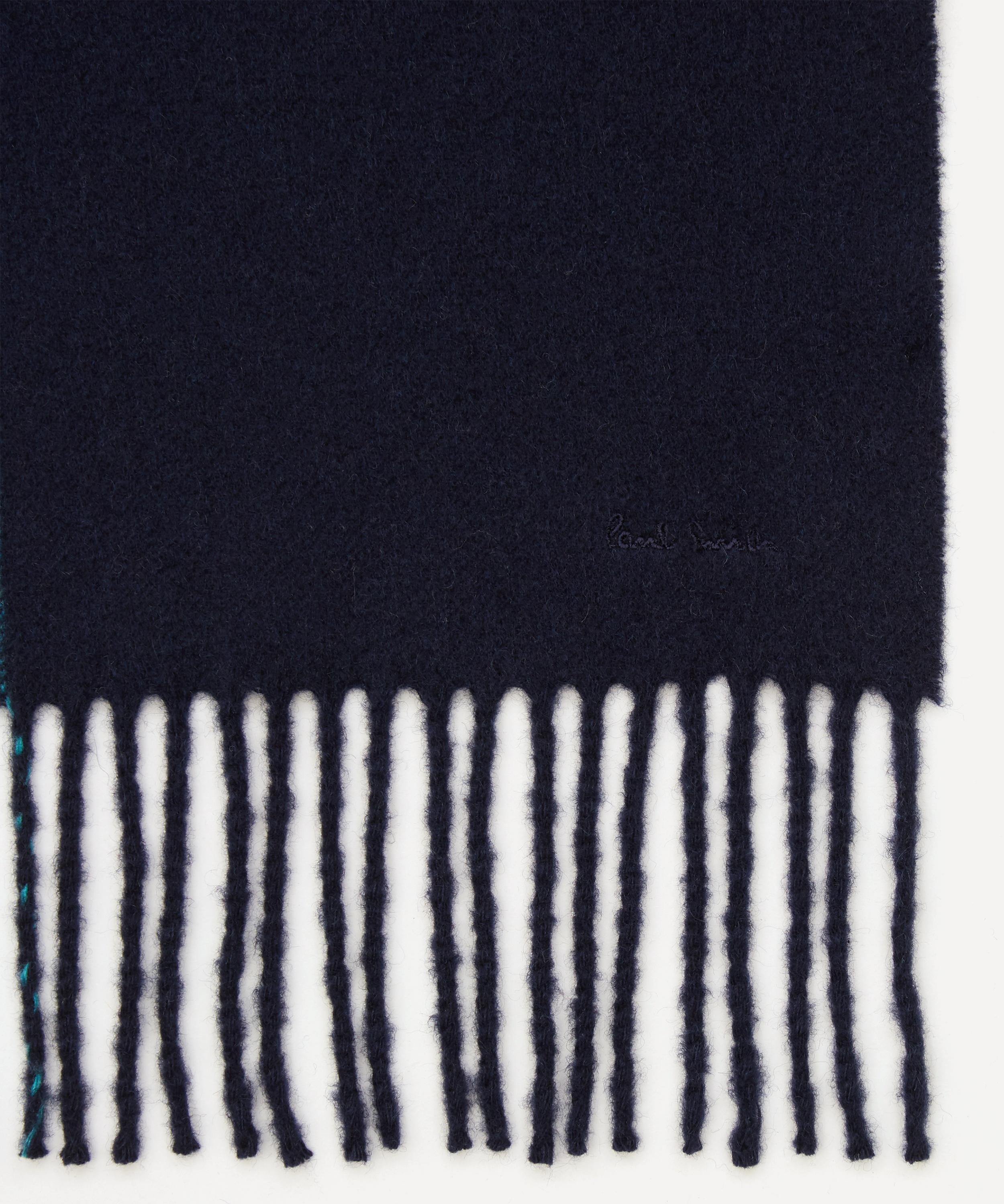 Paul Smith - Artist Stripe Trim Cashmere Scarf image number 3