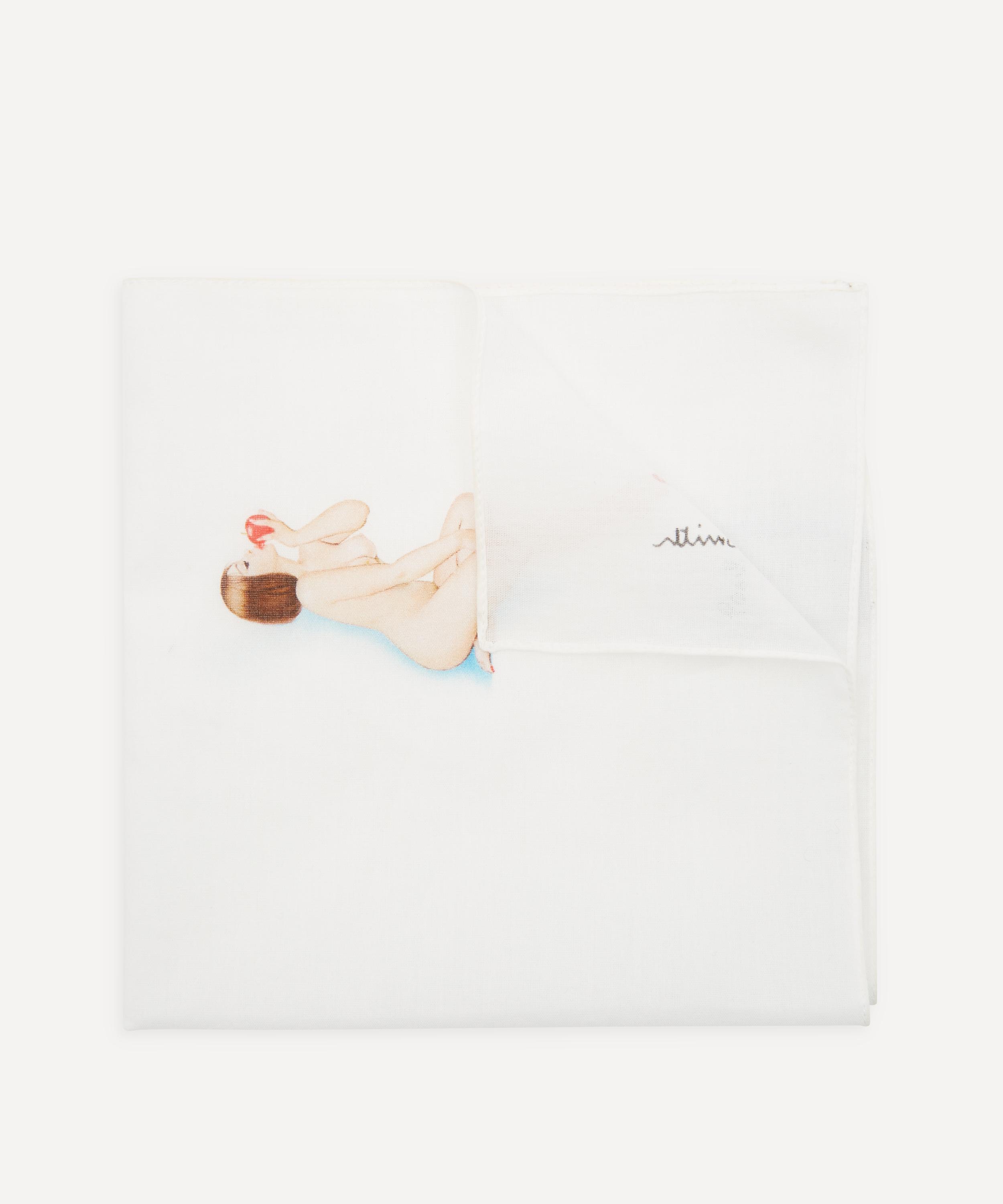 Paul Smith - Naked Lady Print Cotton Pocket Square image number 0