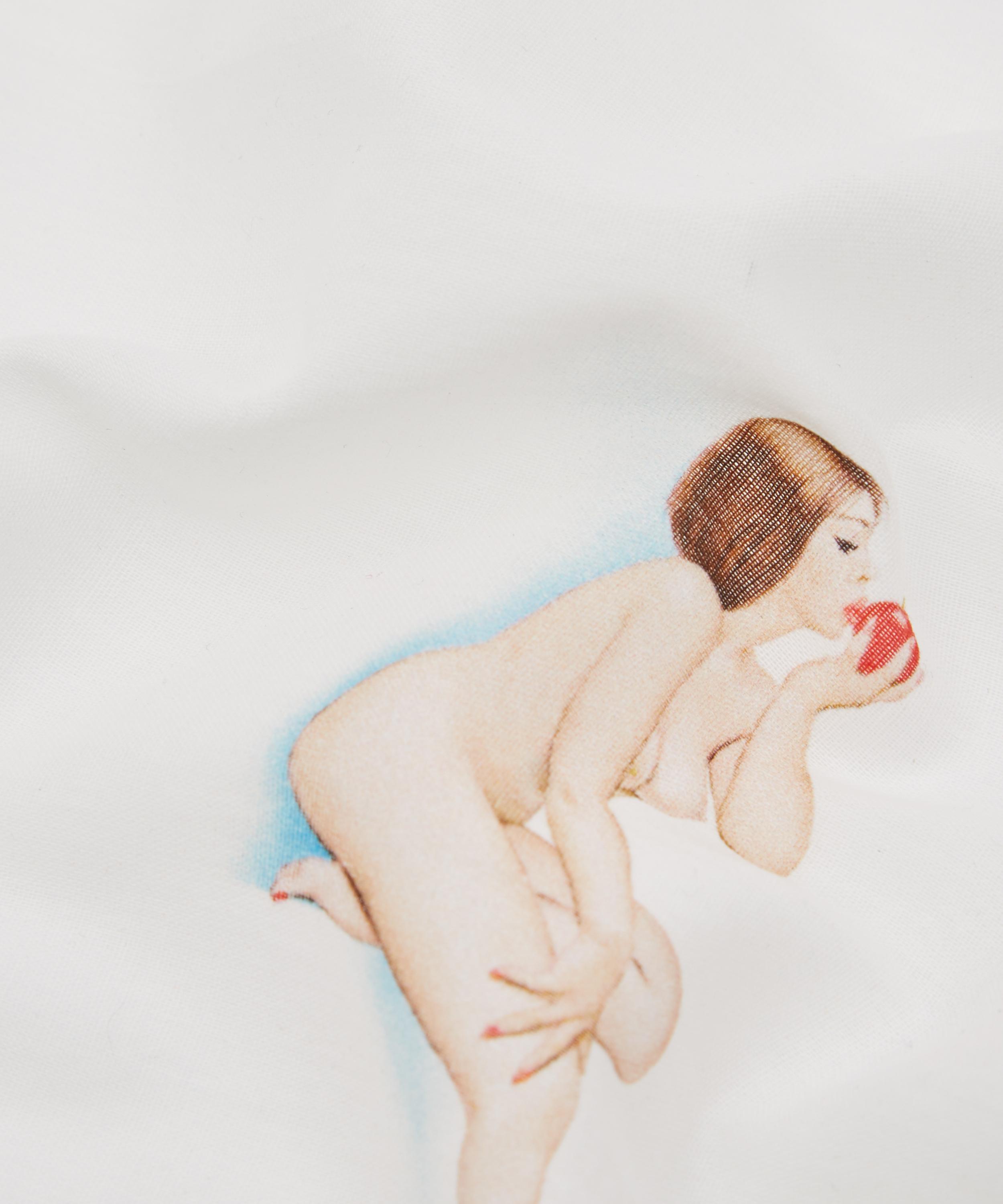 Paul Smith - Naked Lady Print Cotton Pocket Square image number 3