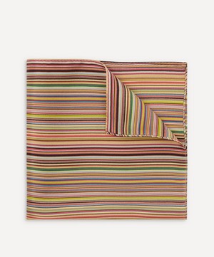 Paul Smith - Signature Stripe Silk Pocket Square image number 0
