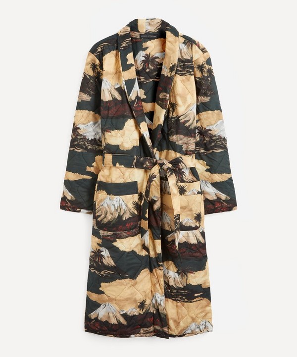 Desmond & Dempsey - South Island-Print Quilted Robe image number null