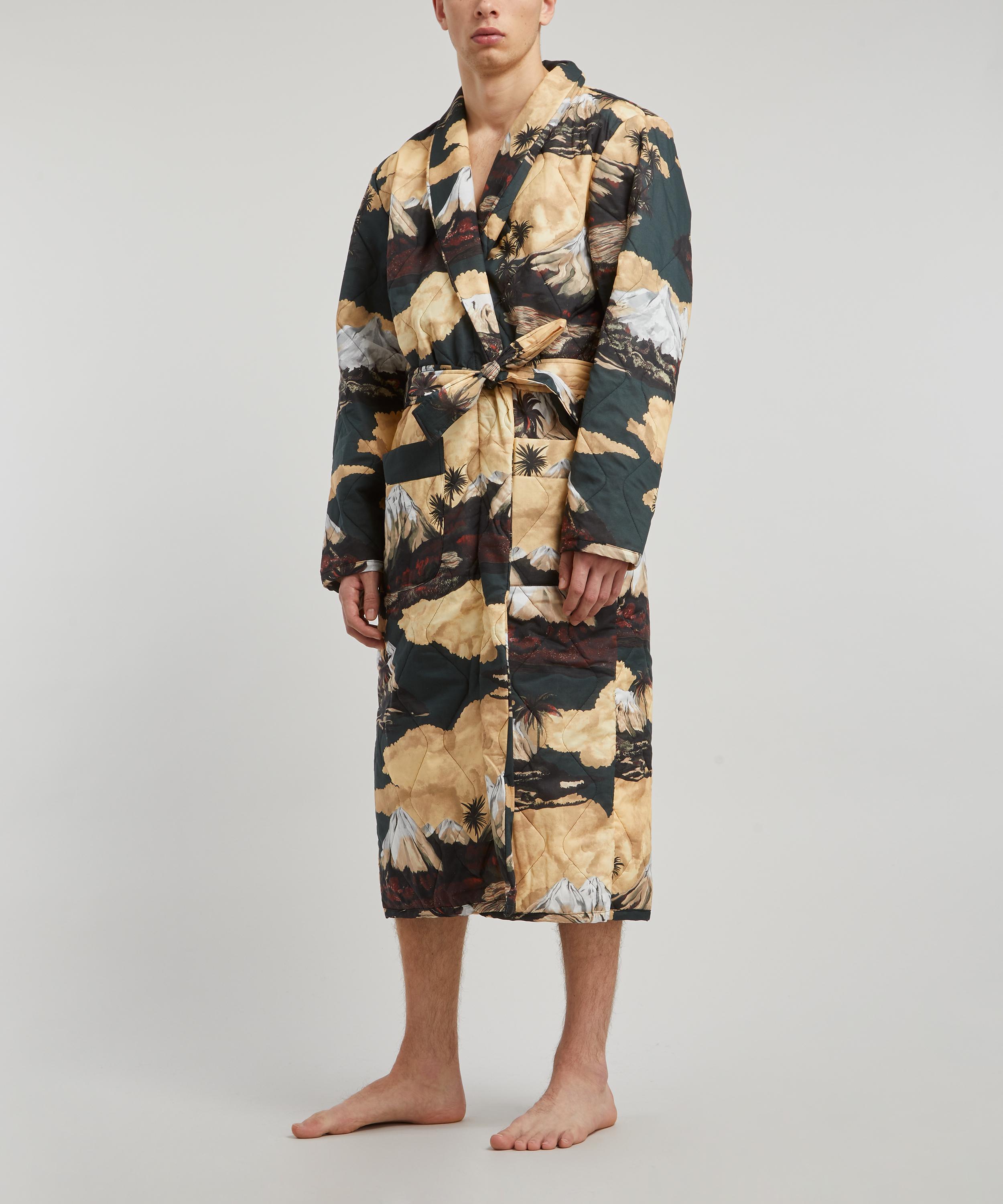 Desmond & Dempsey - South Island-Print Quilted Robe image number 1