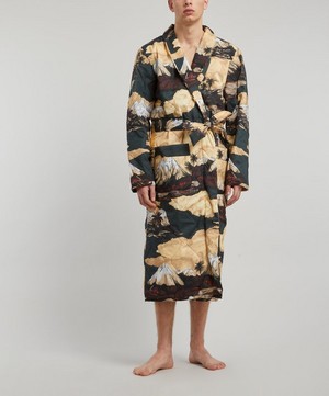 Desmond & Dempsey - South Island-Print Quilted Robe image number 2
