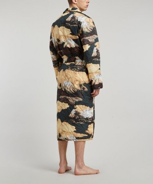 Desmond & Dempsey - South Island-Print Quilted Robe image number 3
