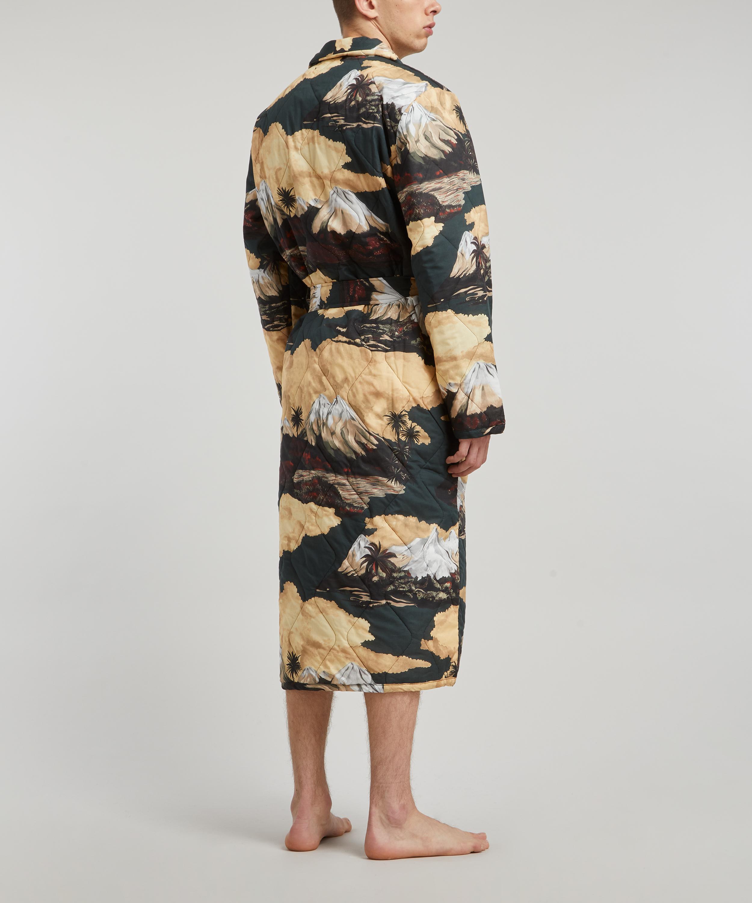 Desmond & Dempsey - South Island-Print Quilted Robe image number 3