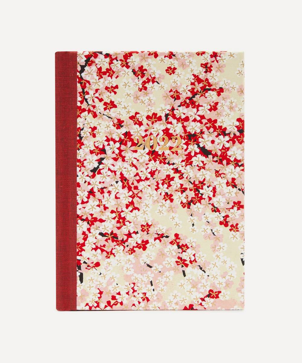 Esmie - White Red Blossom Weekly Small Diary 2022